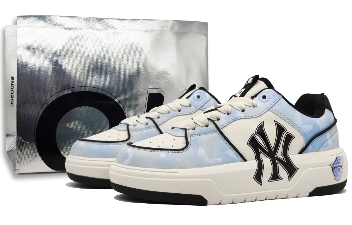 MLB Chunky Liner Slip Resistant Abrasion Resistant Low top Skateboard Shoes Unisex Butterfly Blue