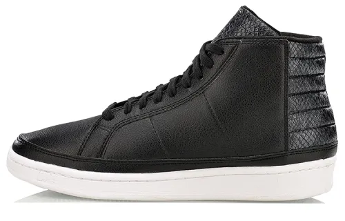 Li Ning Synthetic Leather Cushioning Slip Resistant Abrasion Resistant Coverage High top Skateboard Shoes Men's
