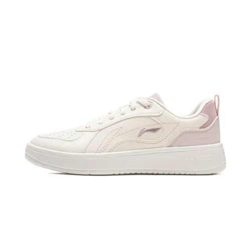 Li Ning Wheat Age Low top Skateboard Shoes Women's White Pink