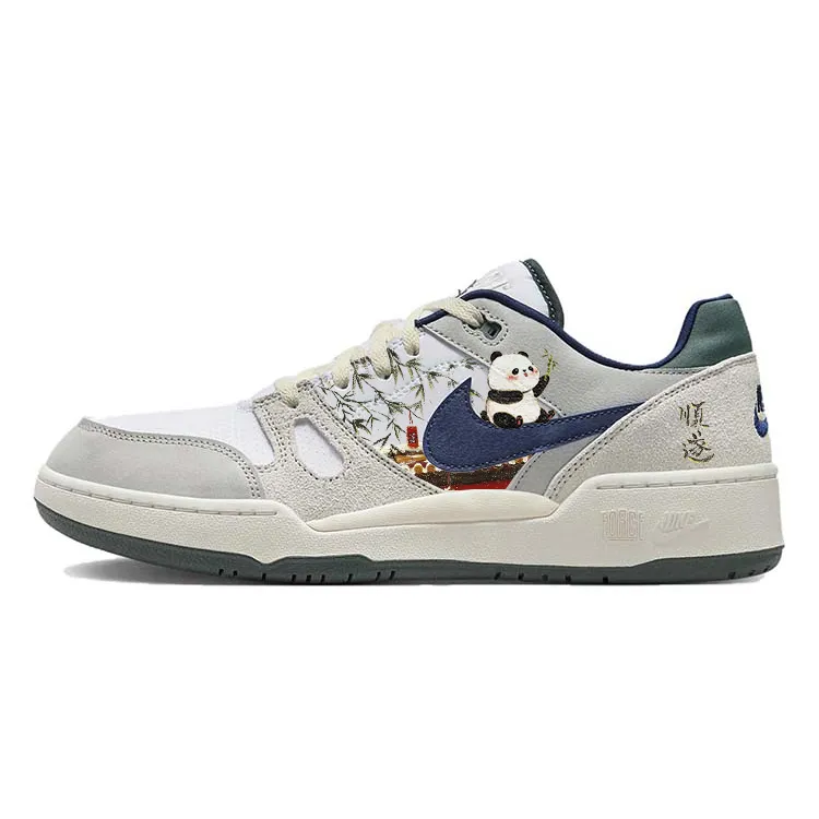 Nike Full Force Skateboard Shoes Men's Low Top Gray/White
