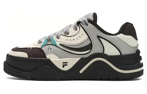 FILA FUSION 50 50 Cushioning Low top Skateboard Shoes Women's Gray White