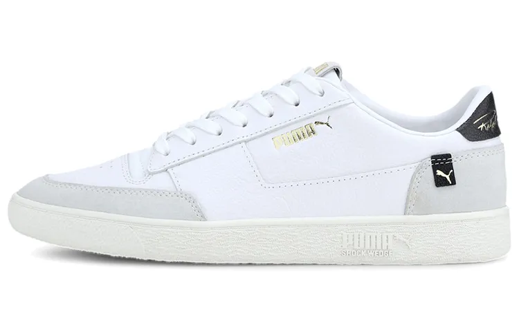 PUMA Ralph Sampson Mc Premium Leather Low top Skateboard Shoes Unisex White Gray Black