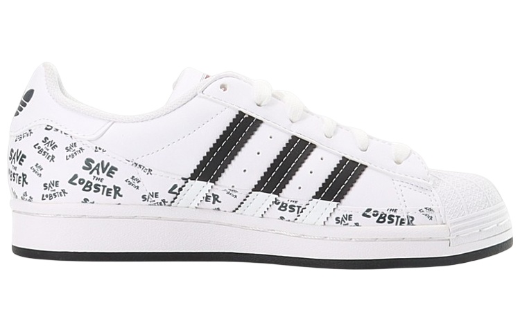 Кеды adidas originals SUPERSTAR (бело-красно-черные) — фото 2