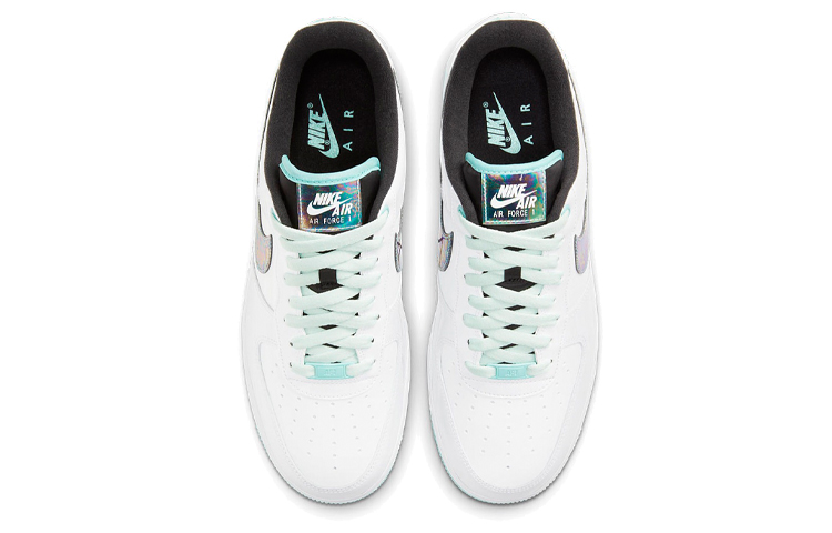 Мужские кроссовки Nike Air Force 1 (белый / зеленый) — Белый / зелёный — фото 4
