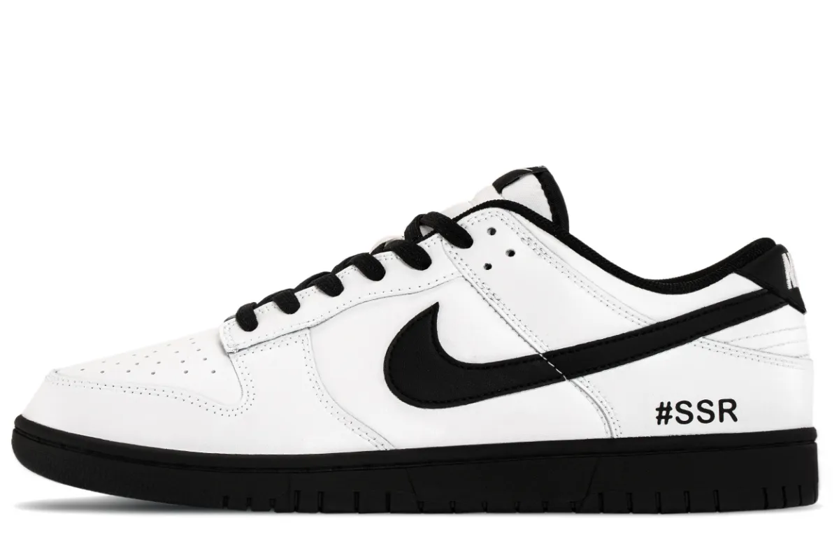 Nike Dunk NikeDKL Leather Slip Resistant Abrasion Resistant Low top Skateboard Shoes Unisex Black White