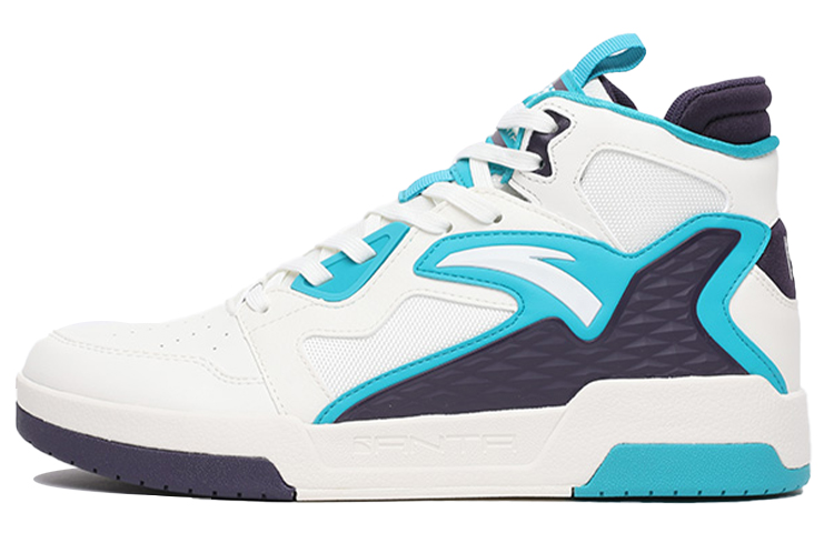 Anta Bastard Textile, Synthetic Leather Slip Resistant Cushioning Abrasion Resistant High top Skateboard Shoes Men's
