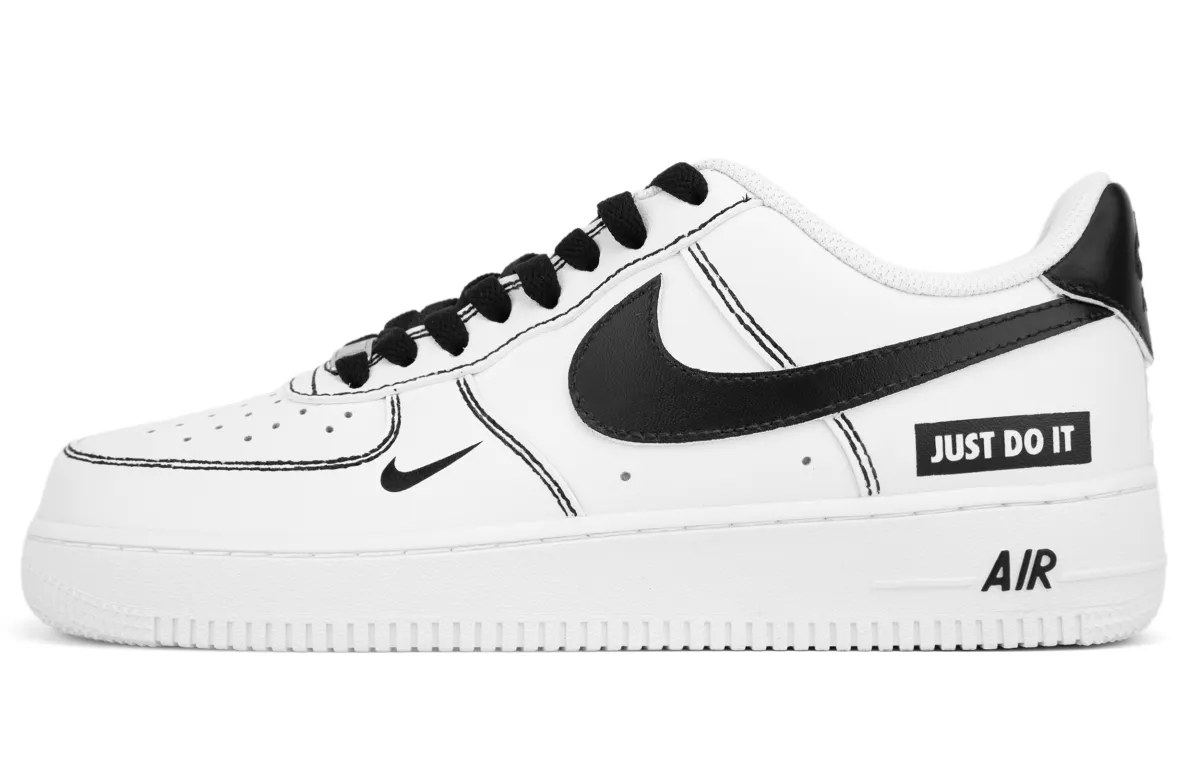 Nike Air Force 1 Low top Skateboard Shoes Men's Unisex, Black And White