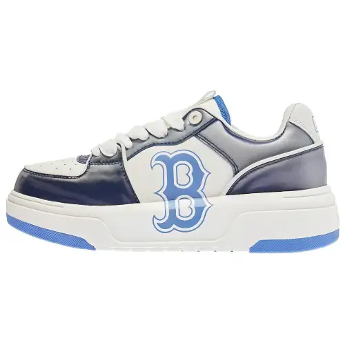 MLB Chunky Liner Leather Low top Skateboard Shoes Unisex Navy Blue