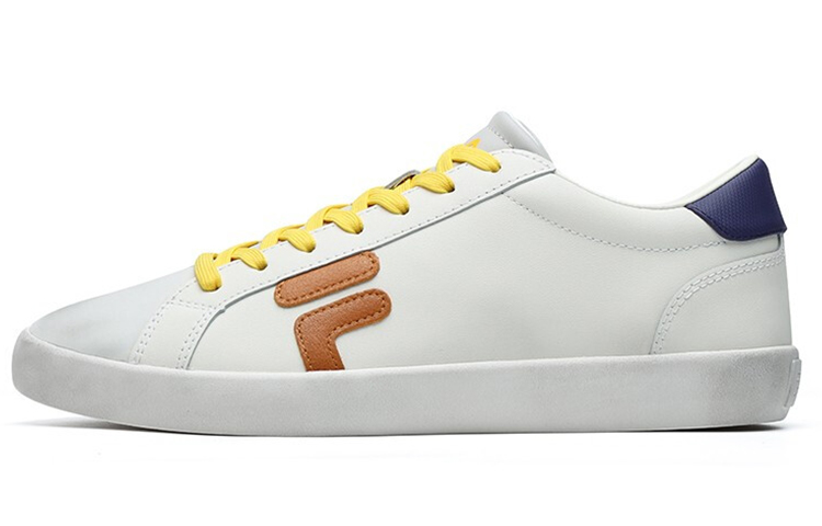 FILA Stride Slip Resistant, Abrasion Resistant, Lightweight Cushioning Low top Skateboard Shoes Men's Star White