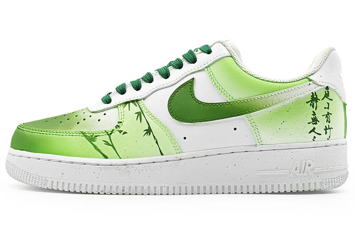 Nike Air Force 1 Abrasion Resistant Low top Skateboard Shoes Unisex White Green