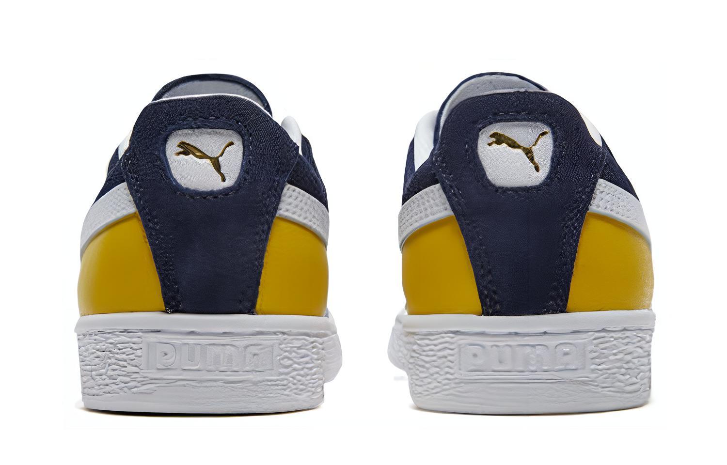 Женские кеды PUMA Suede Classic Block (сине-желтый) — фото 4