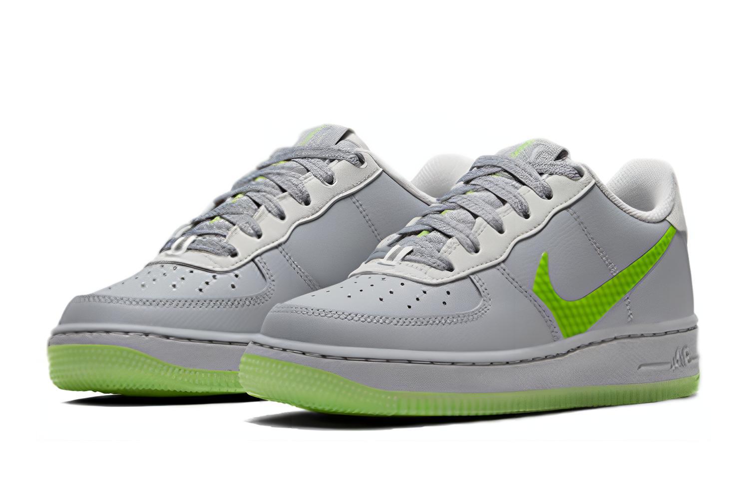 Женские кеды Nike Air Force 1 Lv8 3 (серо-зеленые) — Серый / зелёный — фото 3