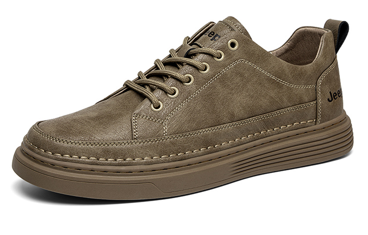 Jeep Low top Skateboard Shoes Men's Camel