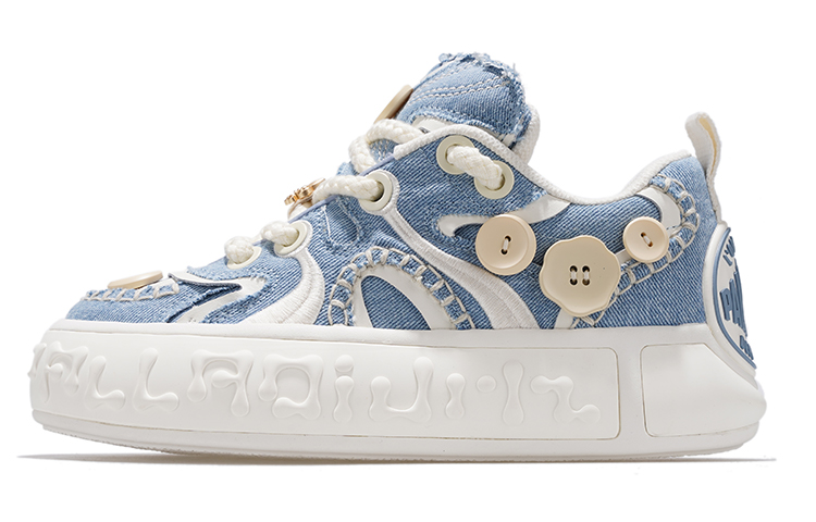 Palladium Skate Low top Skateboard Shoes Unisex Light Blue White