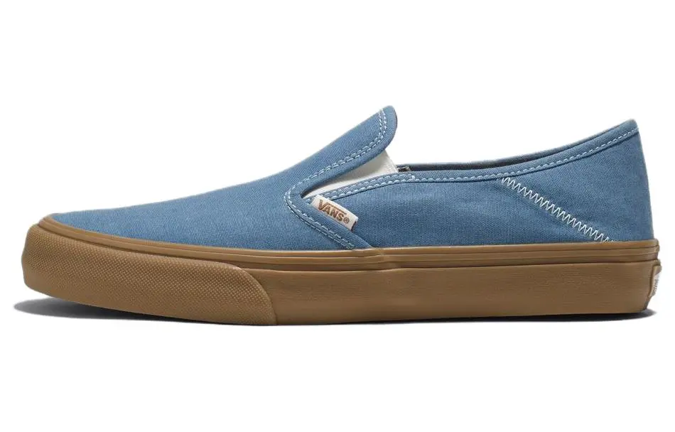 Vans Vr3 Sf Canvas Slip on Abrasion Resistant Low top Skateboard Shoes Unisex Blue Brown