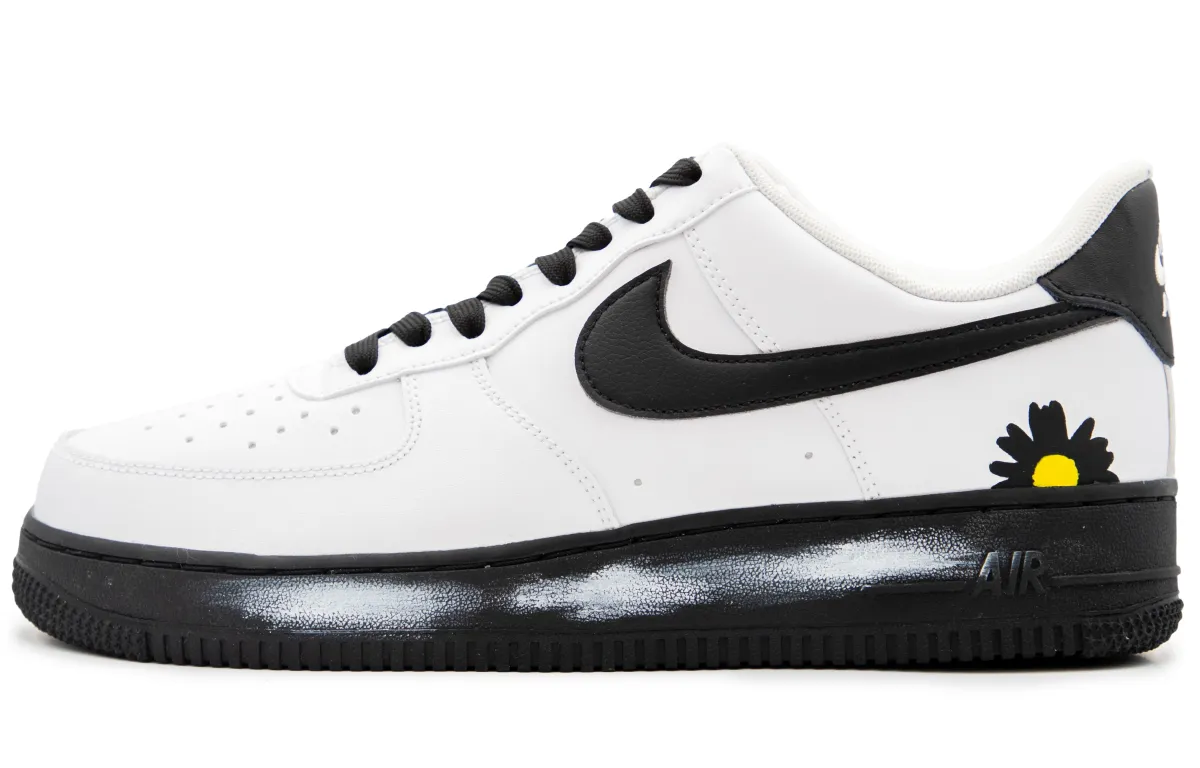 Nike Air Force 1 G Dragon Small Daisy Coverage Slip Resistant Lightweight Low top Skateboard Shoes Men's Black White