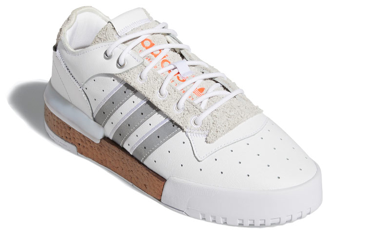 Кеды adidas originals Rivalry Rm Low (бело-серебристо-красные) — фото 3