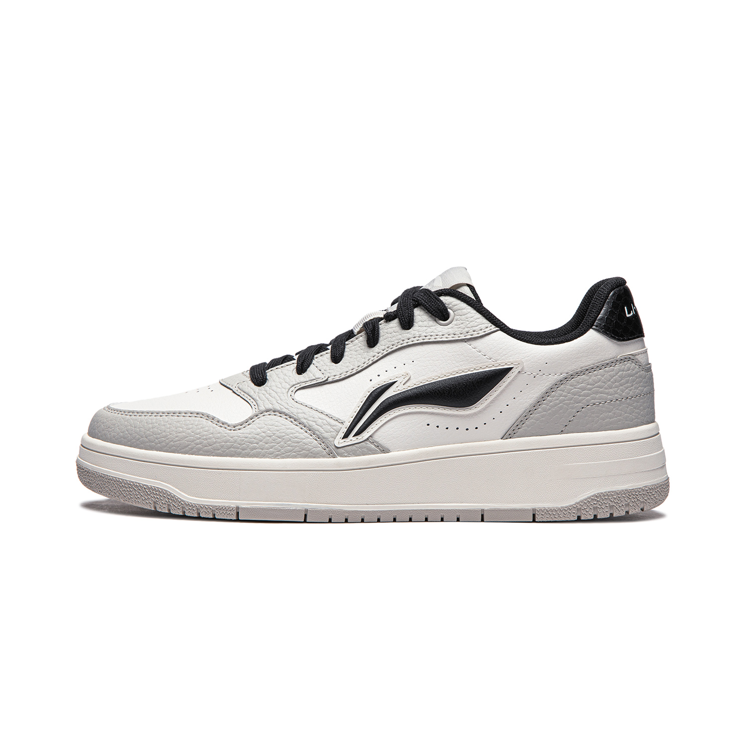 Li Ning Tianji Soft Slip Resistant Cushioning Abrasion Resistant Low top Skateboard Shoes Men's White Gray Black