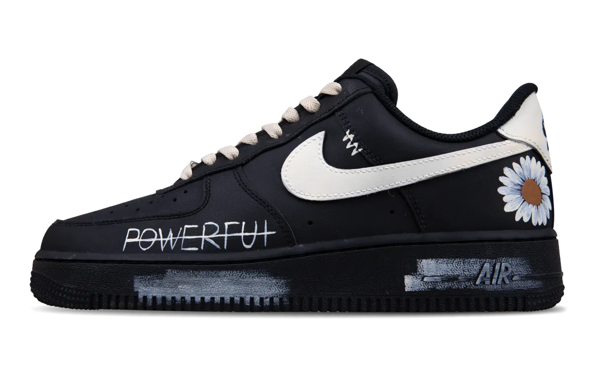 Nike Air Force 1 Abrasion Resistant Low top Skateboard Shoes Unisex Black White