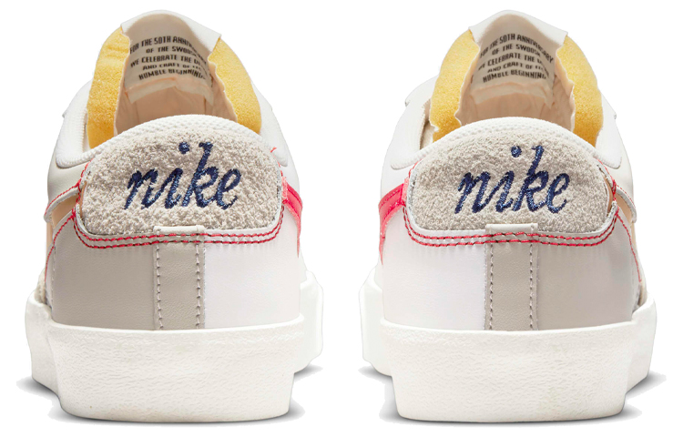 Кеды Nike Blazer '77 PRM "Swoosh 50th Anniversary" (серый / красный) — фото 5