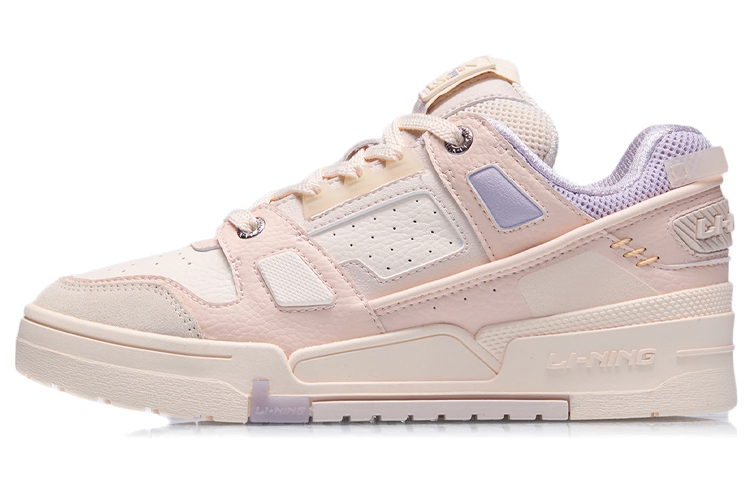 Li Ning Classic Slip Resistant Slip Resistant Low top Skateboard Shoes Women's Soft Rose Pink