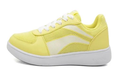 Li Ning Skateboard Shoes Women's Low Top Yellow White
