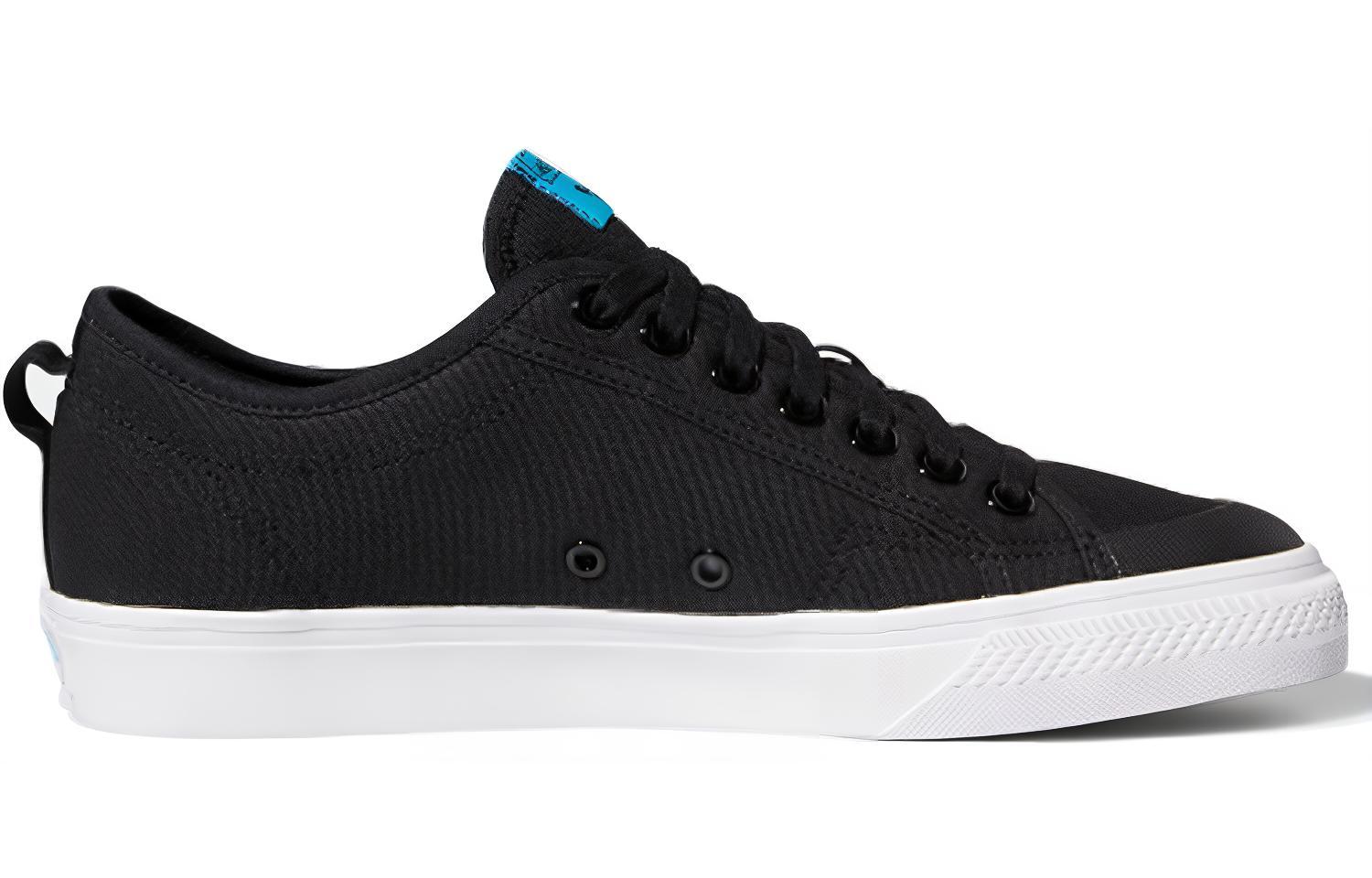 Кеды adidas originals NIZZA Trefoil (черно-сине-оранжевые) — фото 2