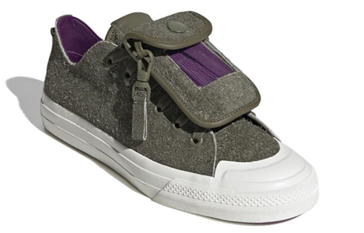 Мужские кеды adidas Nizza RF (коричнево-зеленые) — фото 2