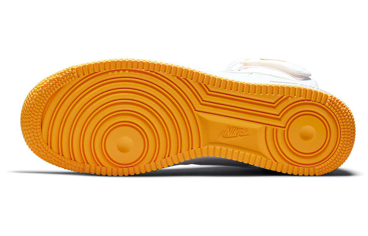 Мужские кроссовки Nike Air Force 1 07 "Laser Orange" (бело-оранжевые) — фото 5