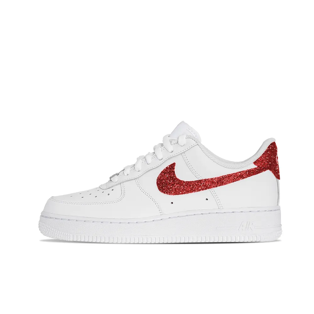 Nike Air Force 1 Slip Resistant Low top Skateboard Shoes Unisex Red White