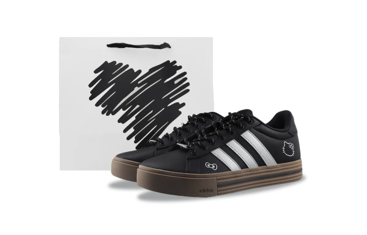 Adidas Daily 4.0 Wear resistant And Lightweight Low top Skateboard Shoes Unisex Black Silver