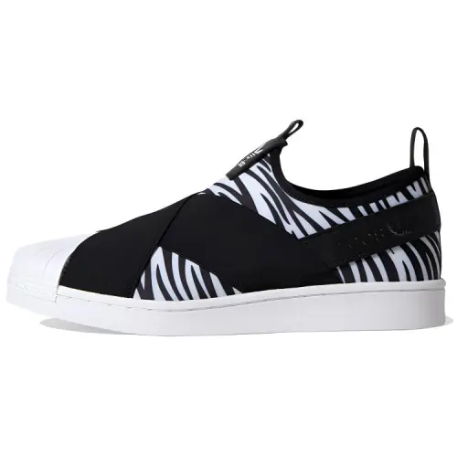 Adidas Originals Superstar Slip On Zebra Black/White Women's