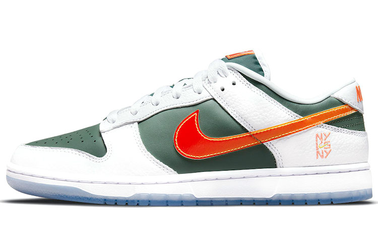 Кроссовки Nike Nike Dunk se "ny vs ny" (бело-зелено-оранжевые)