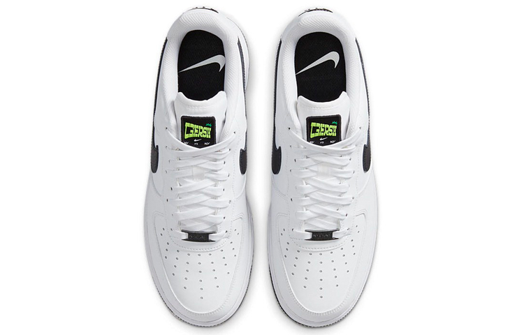 Кроссовки Nike Air Force 1 NY vs NY (бело-черные) — Белыйчёрный — фото 4
