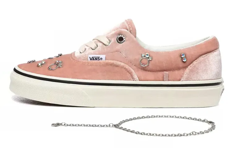 Vans x Sandy Liang Comfortable Coverage Low top Skateboard Shoes Unisex Pink