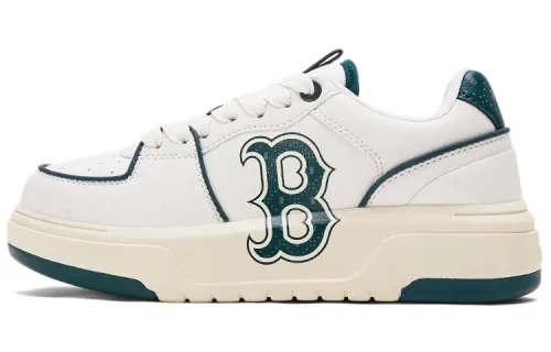 MLB Chunky Liner Synthetic Leather Low top Skateboard Shoes Unisex Beige Green