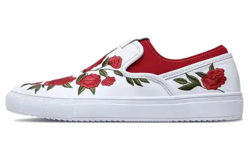 Skechers MARK NASON RAZOR Lightweight Abrasion Resistant Low top Skateboard Shoes Women's White Red