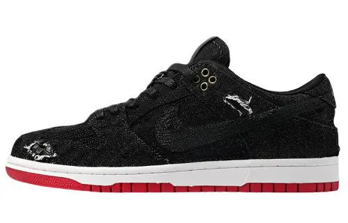 Nike Dunk SB Slip Resistant Cushioning Low top Skateboard Shoes Men's Black Red