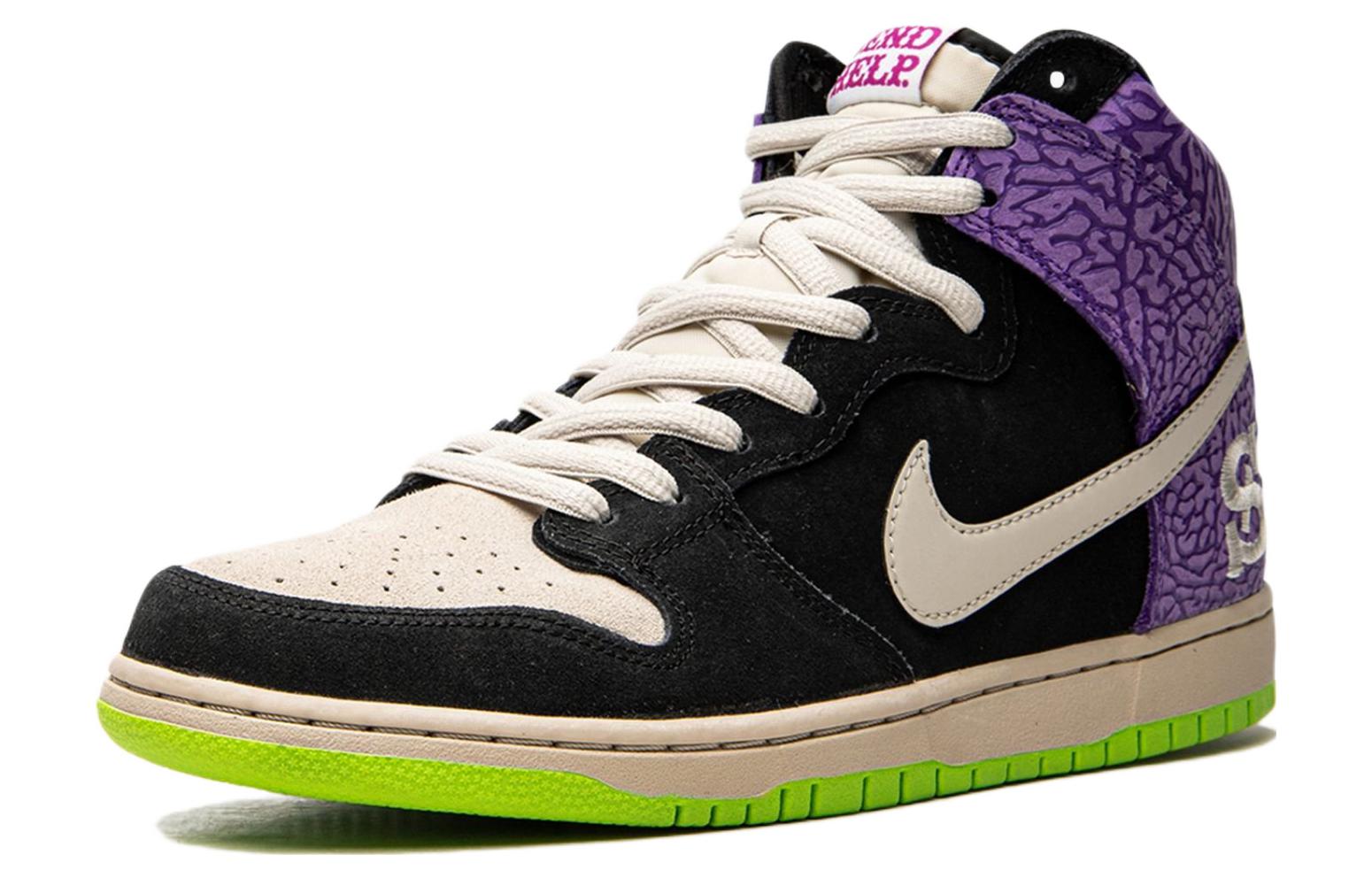 Мужские кроссовки Nike Dunk SB Send Help 2 (бело-черно-фиолетовые) — Белый / чёрный / фиолетовый — фото 2