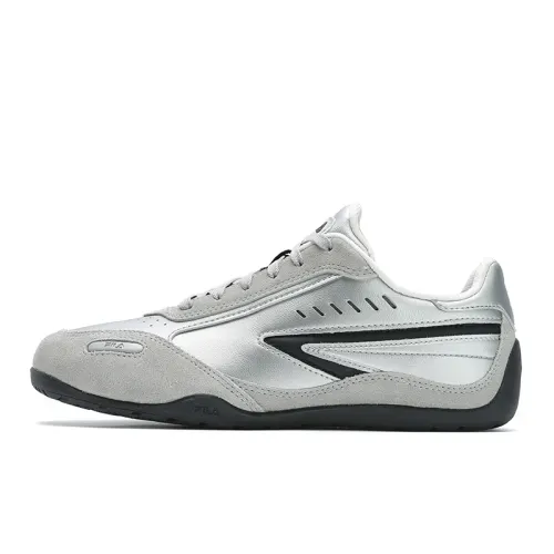 FILA TURBO Wear resistant And Lightweight Low top Skateboard Shoes Women's Gray Black Silver
