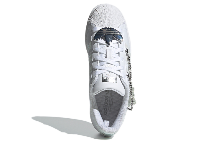 Женские кеды adidas originals Superstar (бело-серые) — фото 5