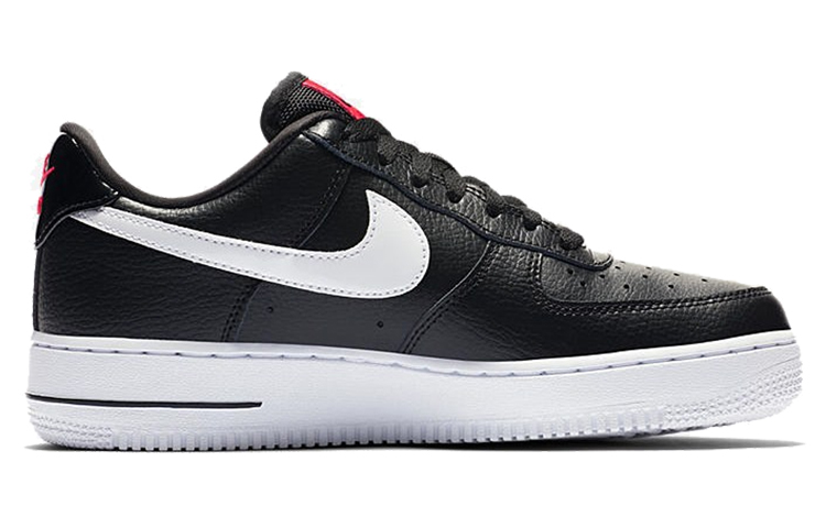 Женские кеды Nike Air Force 1 7 (черно-бело-красные) — Чёрныйбелый — фото 2