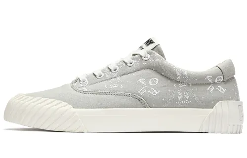 Pony Subway2 Abrasion Resistant Slip Resistant Low top Skateboard Shoes Unisex Gray
