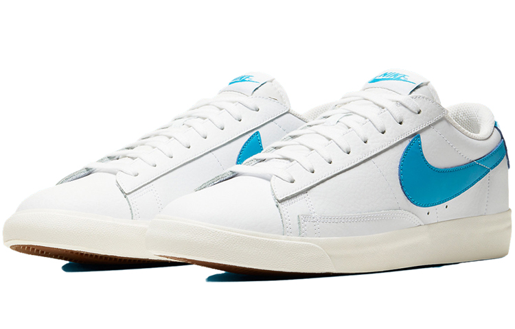 Кеды Nike Blazer (белый / синий) — Белыйсиний — фото 3