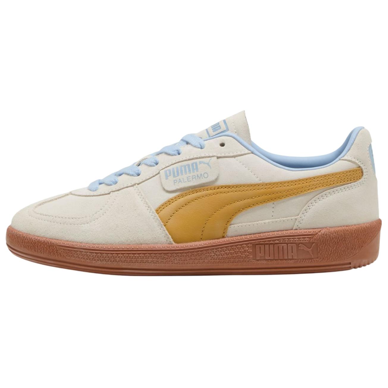 PUMA Palermo Soft And Comfortable Low top German Army Trainers Unisex White Gold