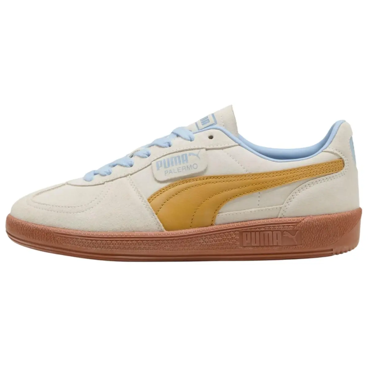 PUMA Palermo Soft And Comfortable Low top German Army Trainers Unisex White Gold