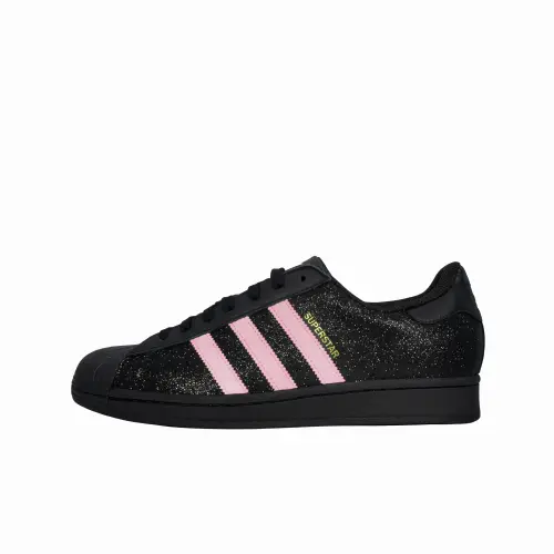 Adidas Originals SUPERSTAR Abrasion Resistant Slip Resistant Low top Skateboard Shoes Unisex Black Pink