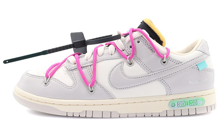 Кеды OFF-WHITE x Nike Dunk "The 50" NO.30 (серо-белые)