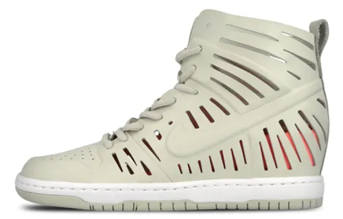 Nike Dunk Skateboard Shoes Women's High Top Beige