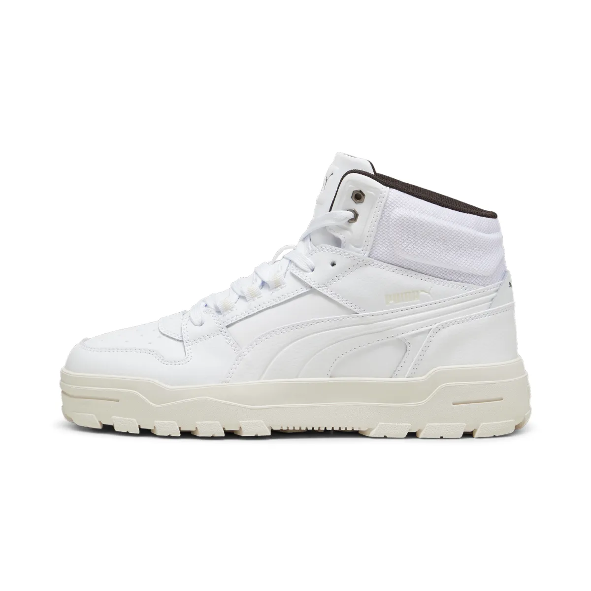 PUMA Rebound Abrupt Abrasion Resistant Mid top Skateboard Shoes Unisex White